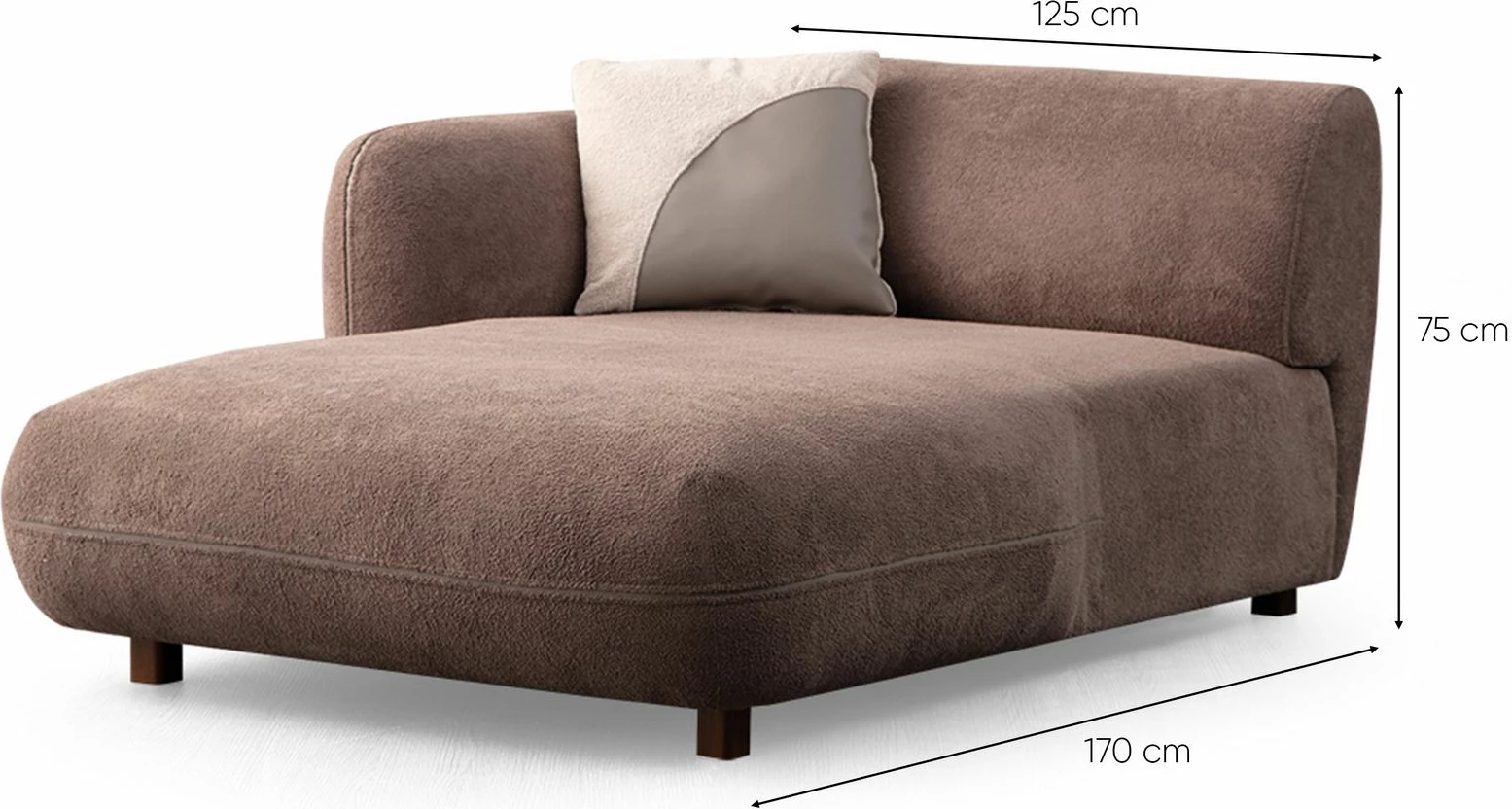 Këndare Pavia, kafe, Atelier del Sofa, 250x170cm