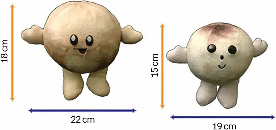 Lodër peluqe Celestial Buddies CB012 Pluto & Charon, 13 cm + 10 cm, multikolor, set 2 copë