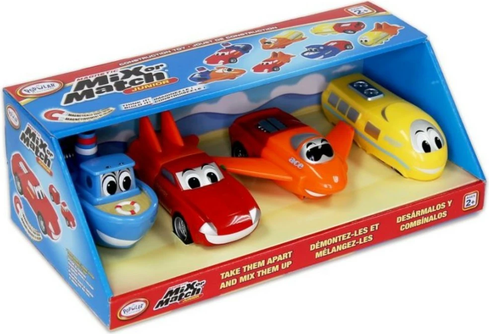 Set lodrash magnetike MalBlo Junior MALIK 61301, 4 automjete, shumëngjyrëshe