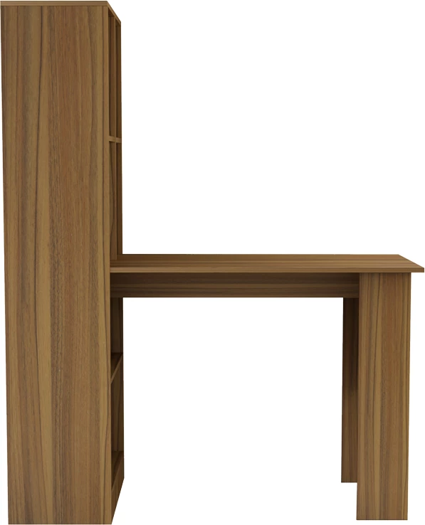 Tavolinë pune me raft librash, ngjyrë arre, 120x50x150 cm