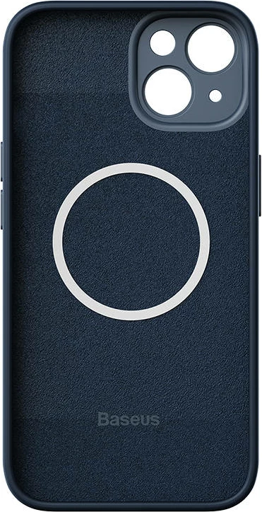 Mbështjellës magnetik Baseus Liquid Silica me xham të temperuar për iPhone 14 Plus, kaltër