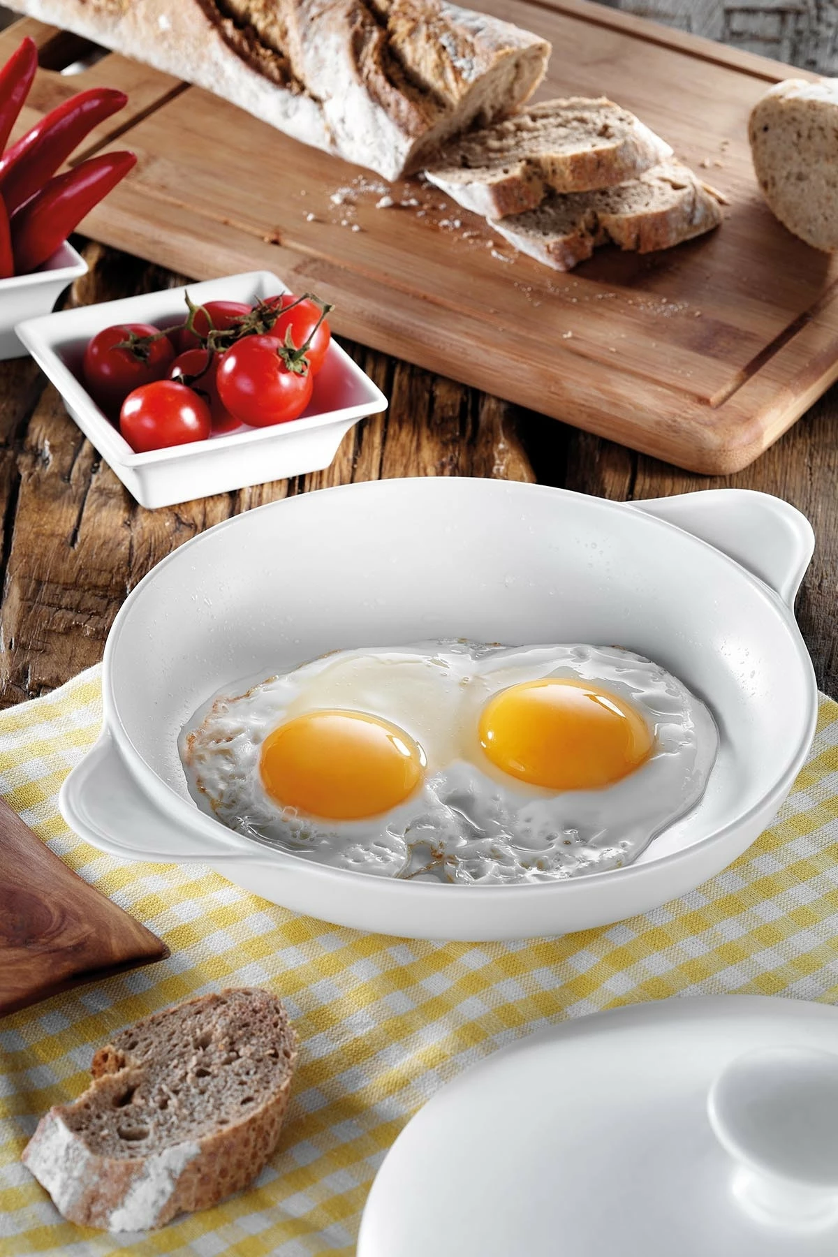 Tigan porcelani i bardhë, 21 cm, PF21TV00