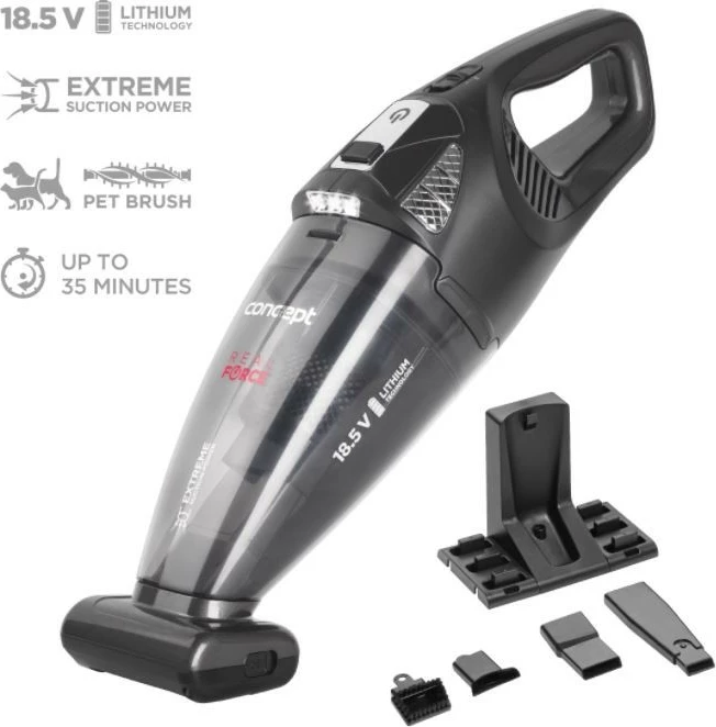 Fshesë dore Concept VP4380, pa kabllo, 0.45L, 18.5V, e zezë, me aksesorë