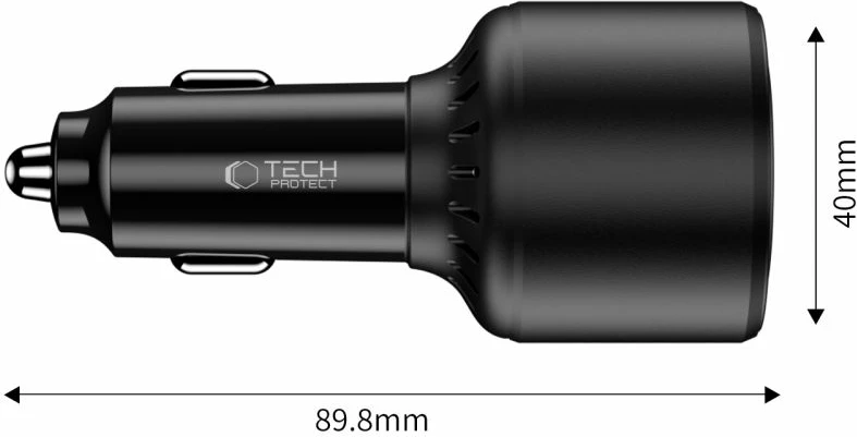 Karikues veture Tech-Protect CC04, 3 porta, 130W, i zi