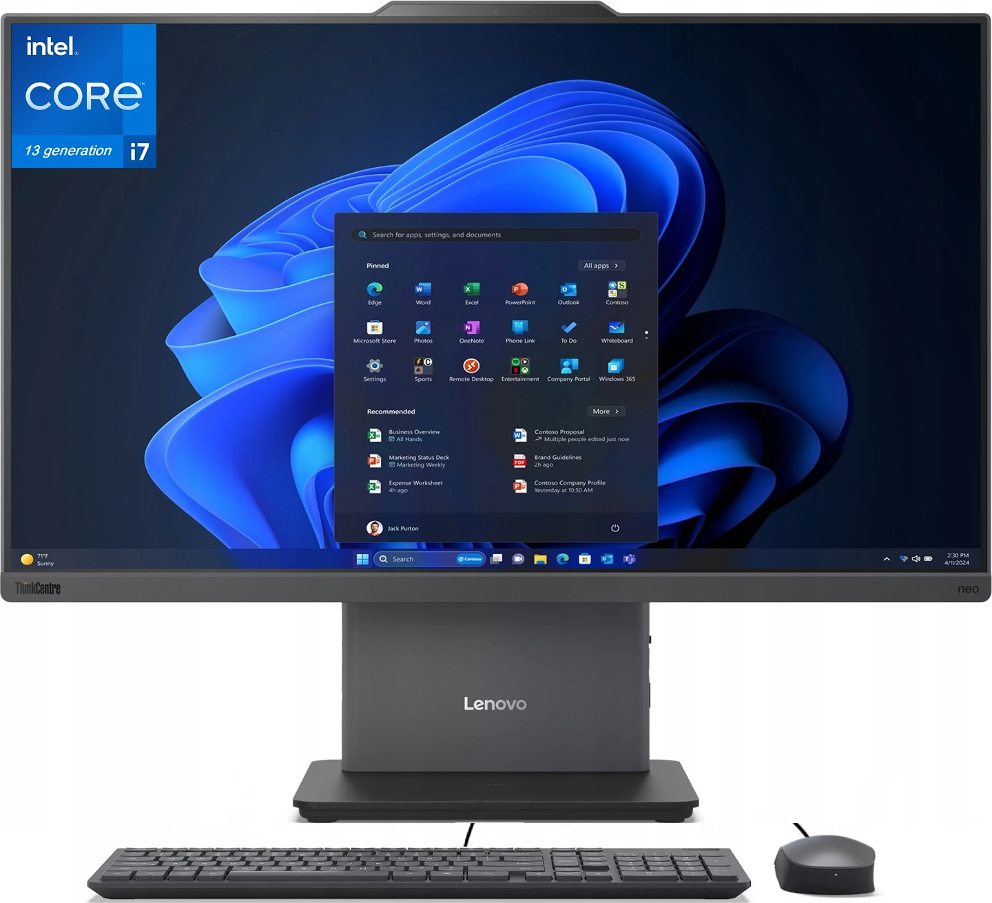 PC Lenovo ThinkCentre Neo 50a All-in-One, Intel® Core™ i7-13620H, 27", i zi