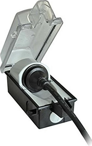 Prizë e jashtme Bachmann 9015, 230V/16A, 1x SKS, me kyçje, e zezë