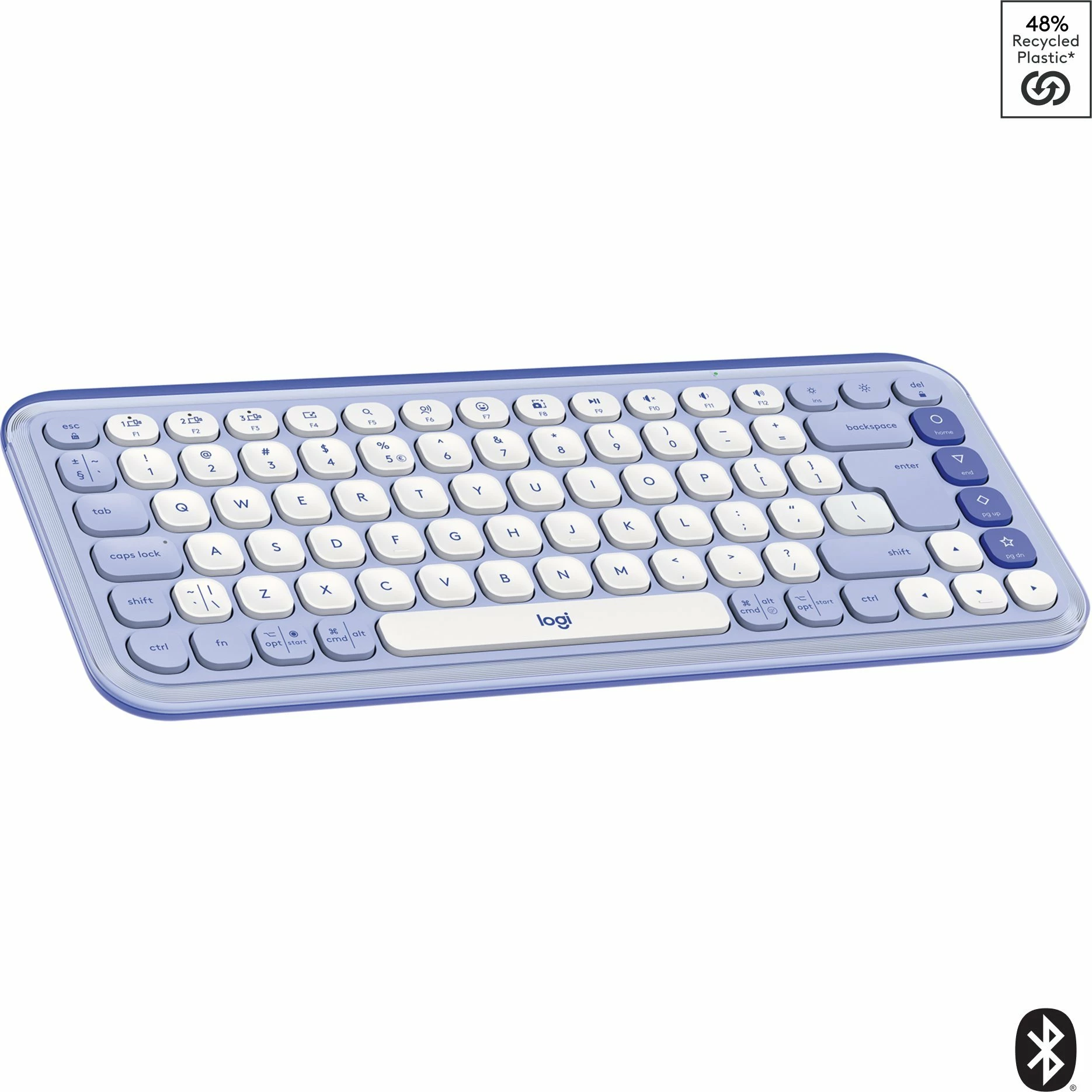 Tastierë wireless Logitech POP Icon Keys 920-013074, US INTL, pa numpad, Lavender