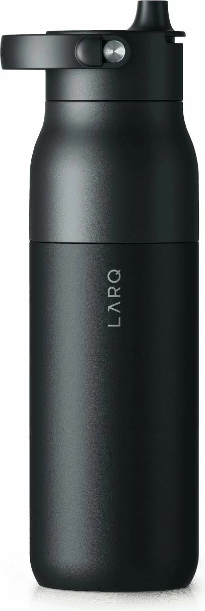 Shishe uji me filtër vetëpastruese inteligjente Larq PureVis 2 680 ml, e zezë, set me filtër Nano Zero + kabllo USB-C