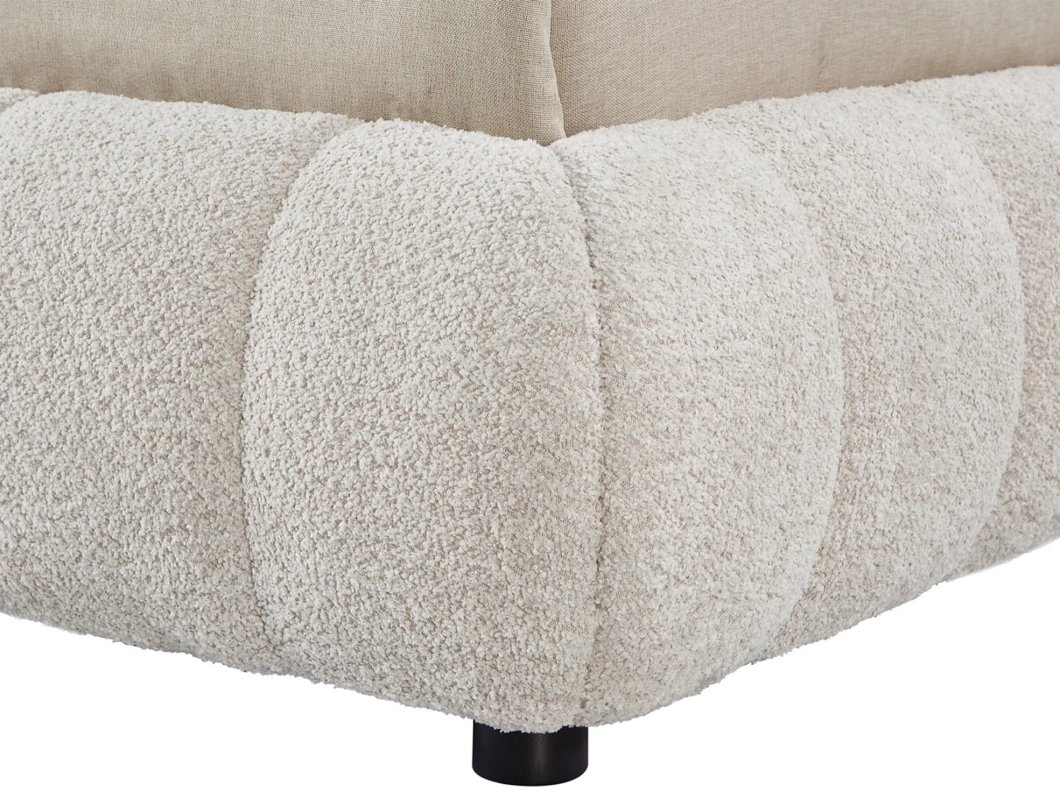 Krevat dopio me hapësirë për depo, stof boucle bezhë, BUBBLE FH730.03, dyshek 160x200cm