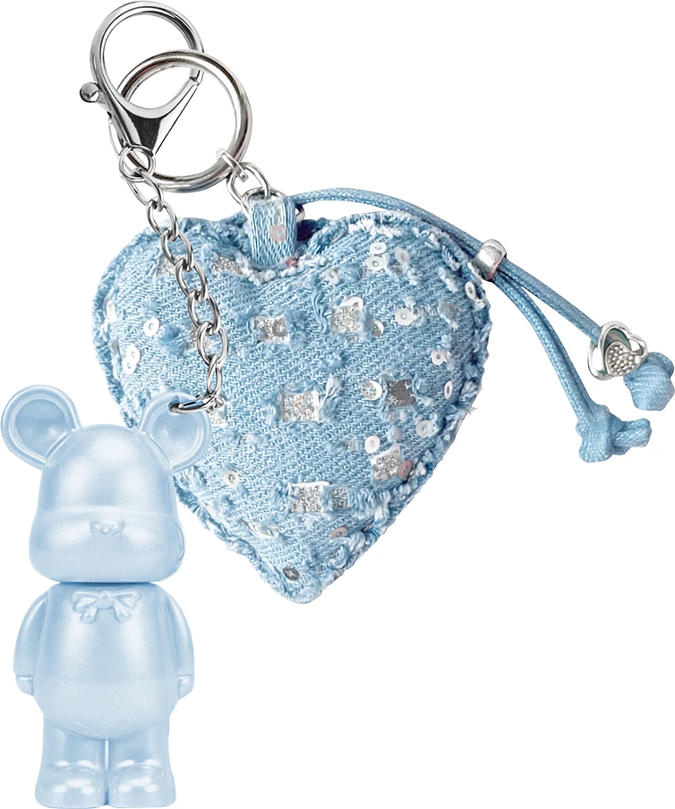 Lip gloss për femra LOVRO Denim Sugar Teddy me glitter, 01 Heart Drop, 1.4g