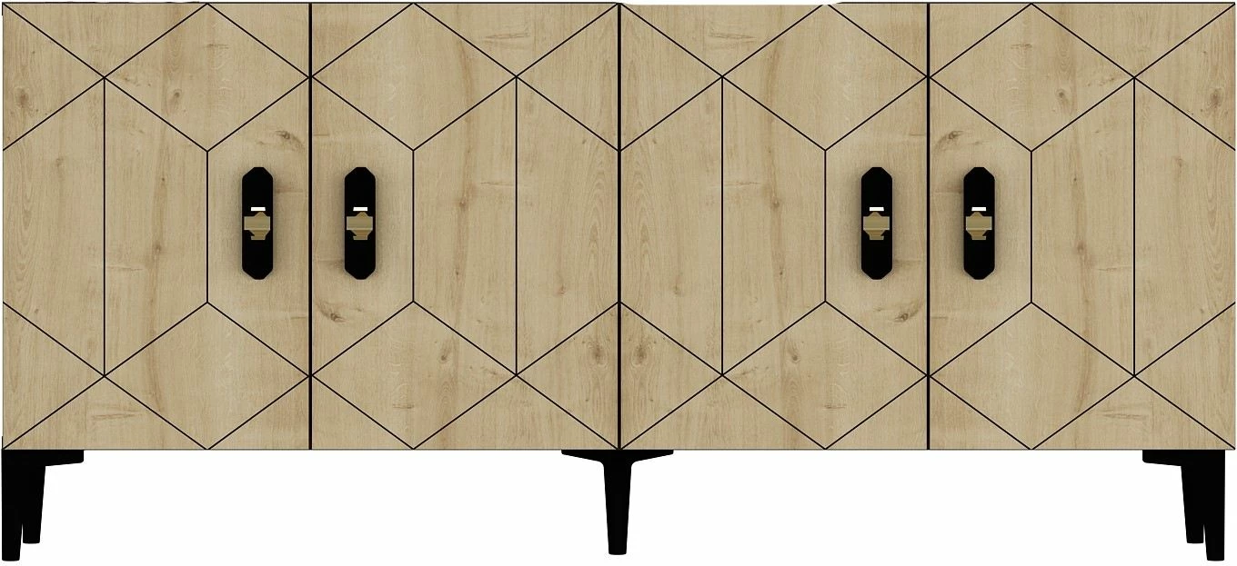 Konsol Skye Decor, Cross KB150, e bardhë, lisi safir