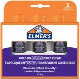 Ngjitës stick Elmer's Disappearing Purple 6g, 3 copë, kuti