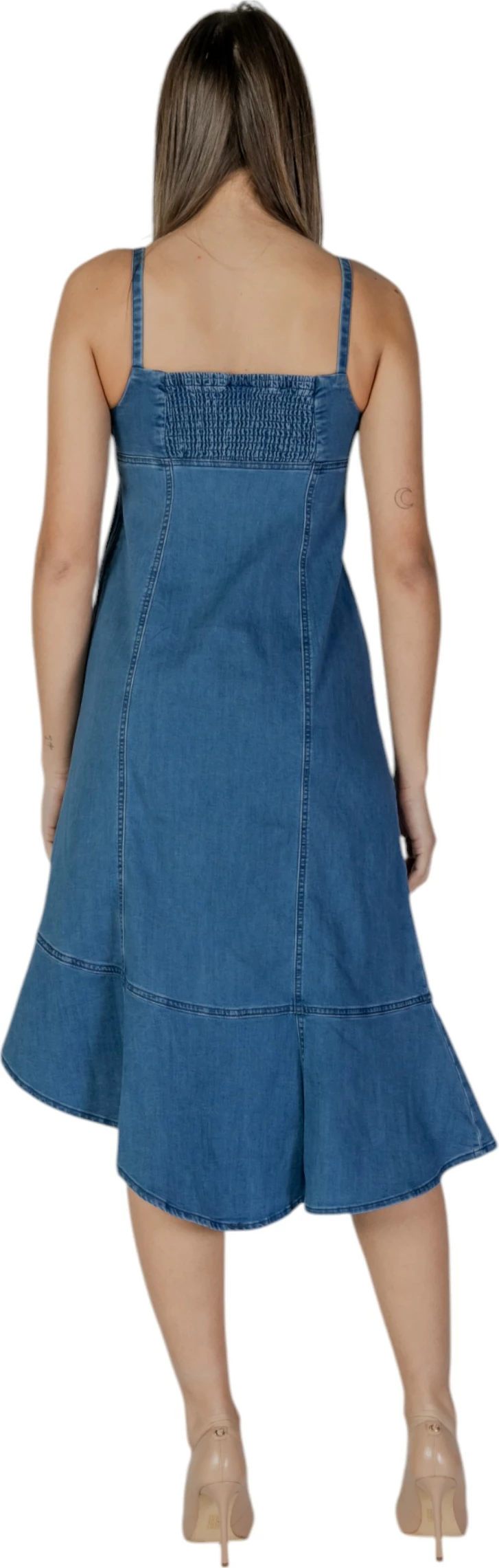Fustan midi për femra Desigual VEST_MUNICH 25SWVD07, denim [Madhësia: L]