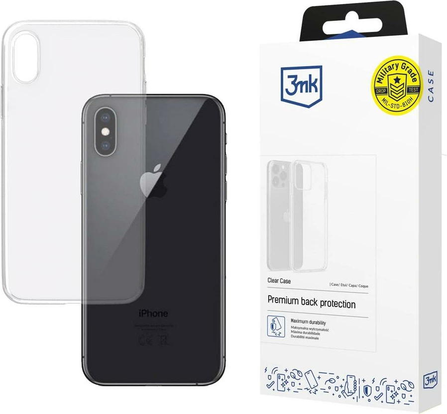 Mbështjellës 3mk Clear Case për iPhone X, transparent, paketim kuti
