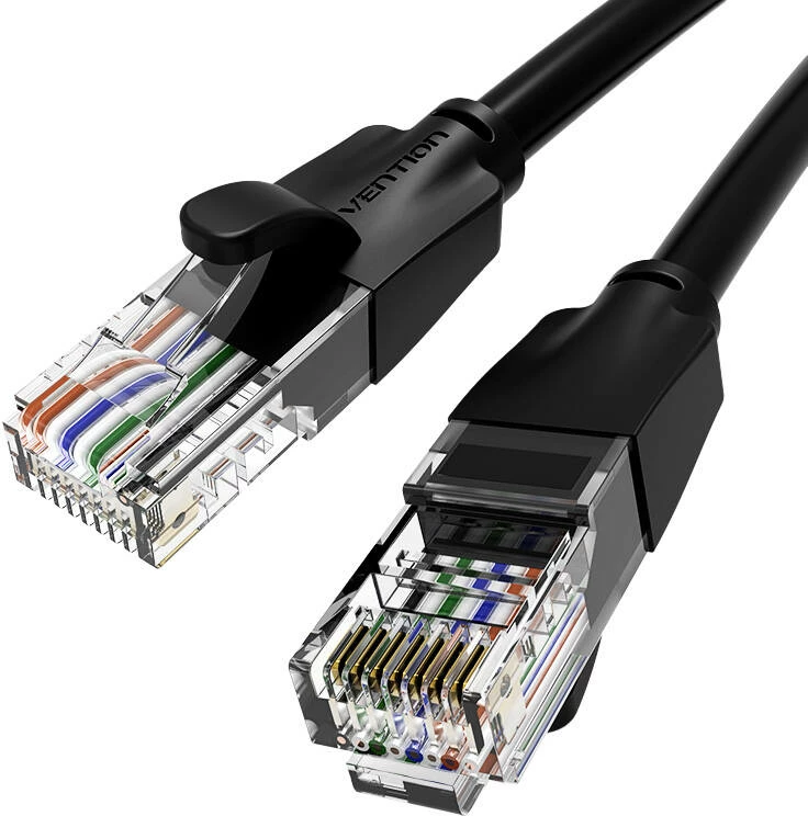 Kabllo rrjeti Vention IBEBK CAT6, 8m, 1000Mbps, e zezë