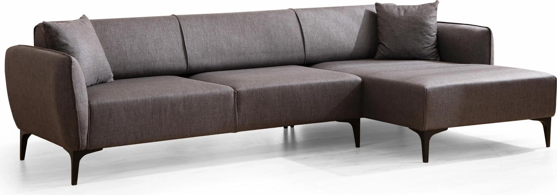 Kënd-sofë Atelier del Sofa, Belissimo, kënd i djathtë, ngjyrë gri e errët