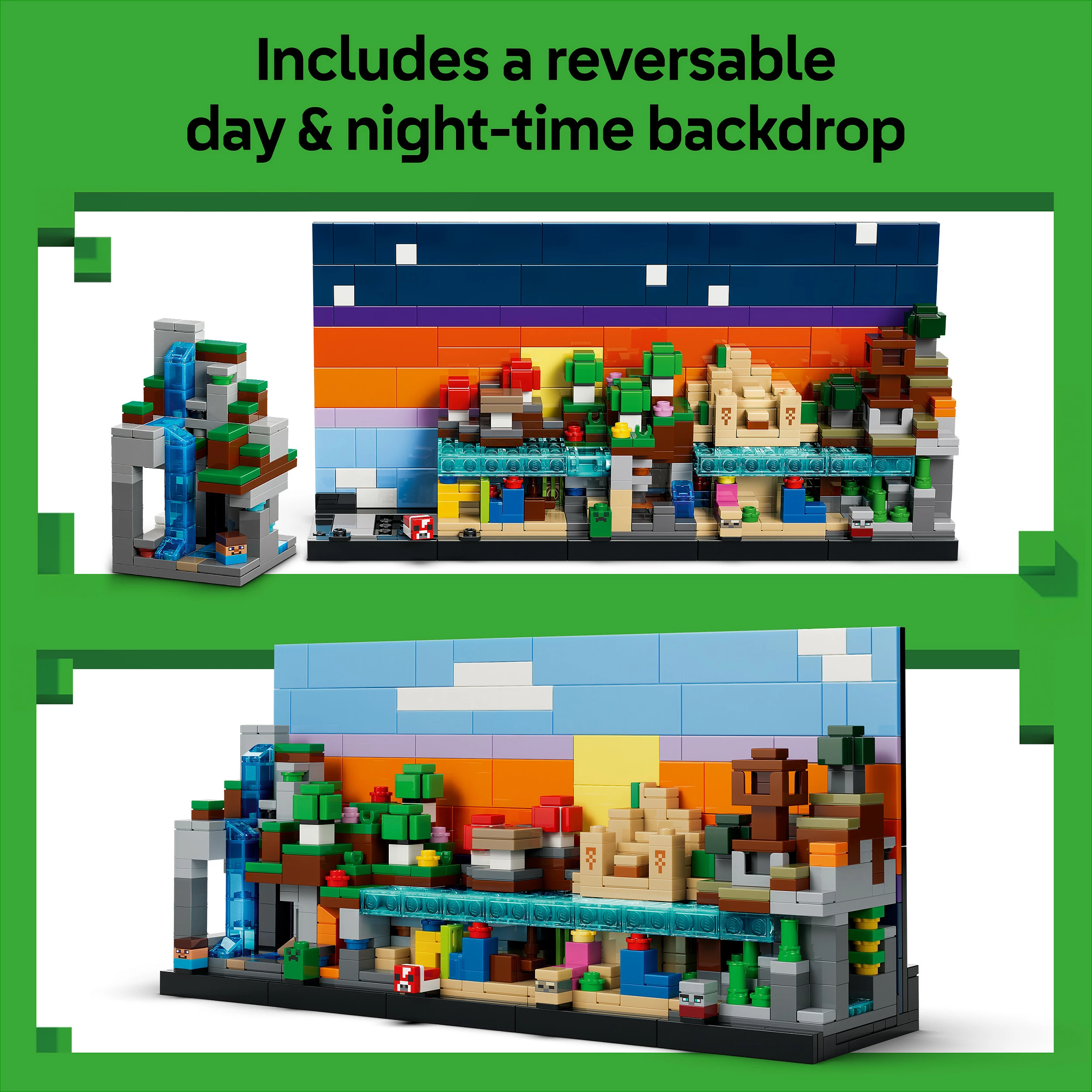 Set ndërtimi LEGO Minecraft Mini Biomes 21589, 797 copë, 12+, shumëngjyrësh