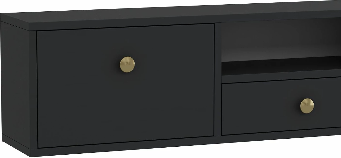Komodë TV Skye Decor, 1301-DROP-1, antracit, ari