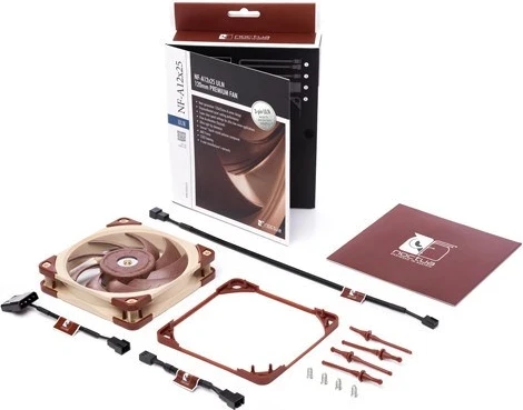 Ftohës Noctua NF A12 x 25 ULN, 12 cm, kaftë / kuq