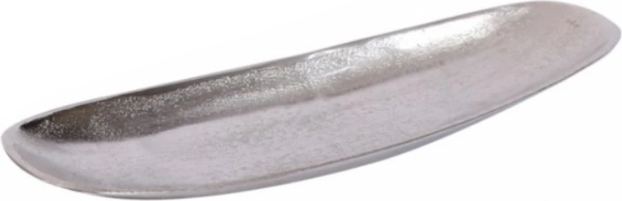 Tabaka dekorative Ricus, alumin, ngjyrë argjendi, 65x17x4 cm