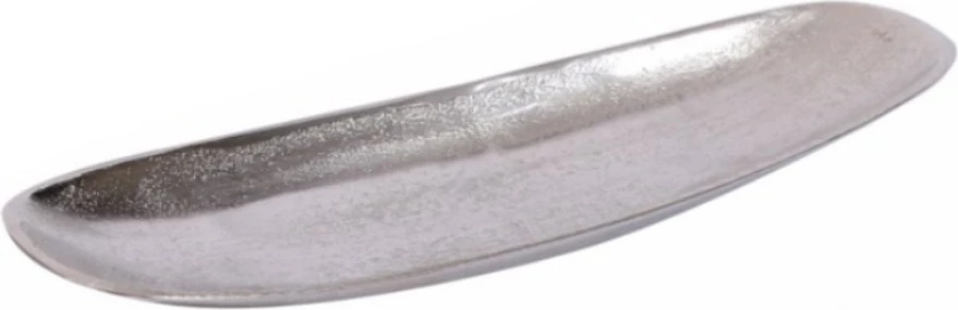 Tabaka dekorative Ricus, alumin, ngjyrë argjendi, 65x17x4 cm