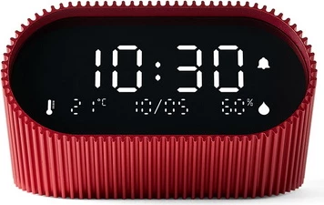 Orë portative me alarm Lexon Minut LR155SR3, LCD, USB-C, e kuqe 
