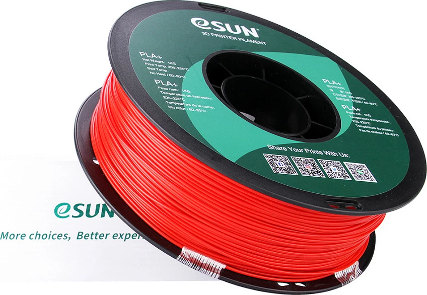 Filament 3D eSun PLA+, 1.75mm, 1kg, i kuq