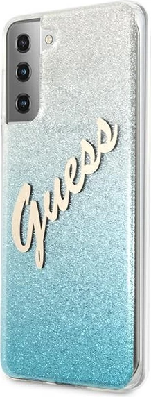 Mbështjellës Guess GUHCS21MPCUGLSBL për Samsung Galaxy S21+, Glitter Gradient, Blu