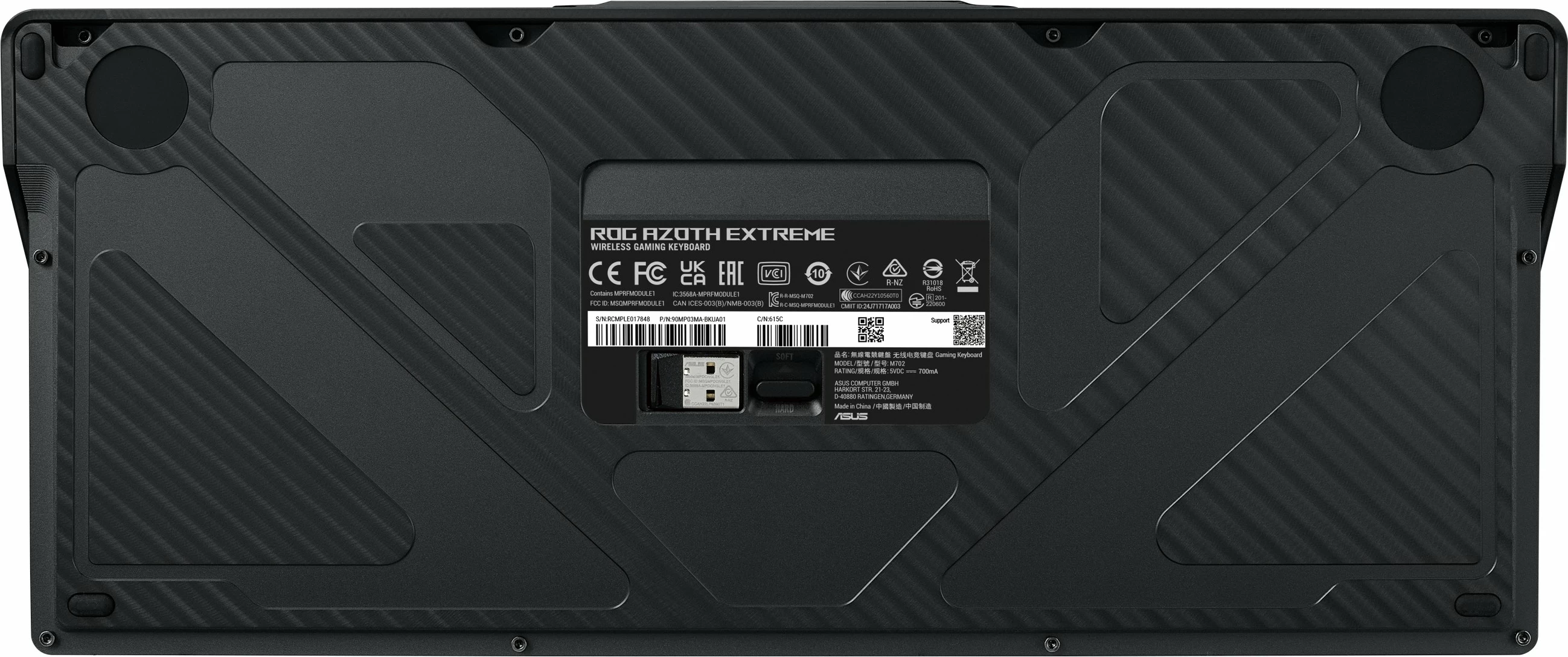 Tastierë mekanike ASUS ROG Azoth Extreme, 75%, RGB, OLED, Wired & Wireless, QWERTZ, e zezë