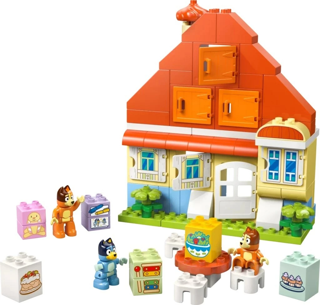 Set LEGO Duplo Bluey Family House 10459 me lojë kujtese, për fëmijë, 3+ vjeç