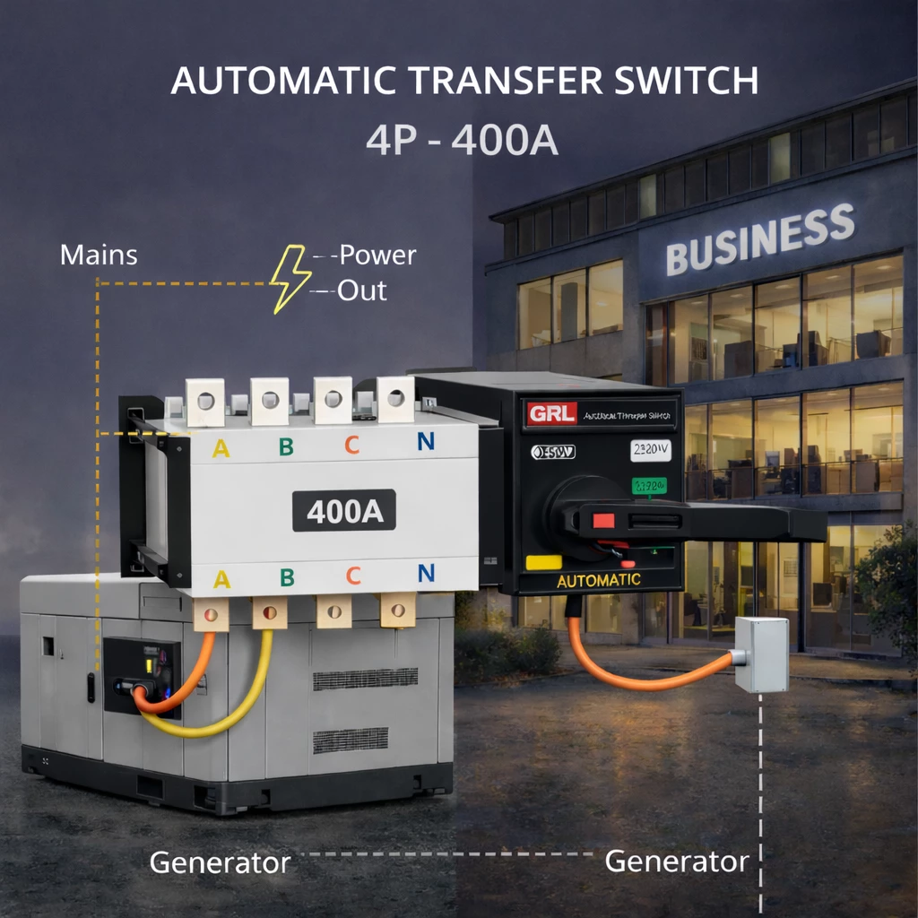 ATS ndërprerës automatik 4P 400A HGLD-400A/4