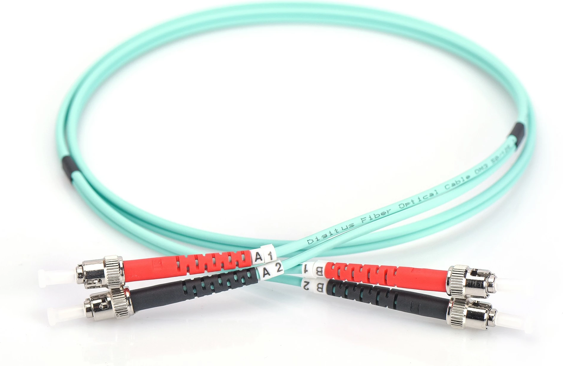 Kabllo optike Digitus OM3 ST/ST 2m aqua