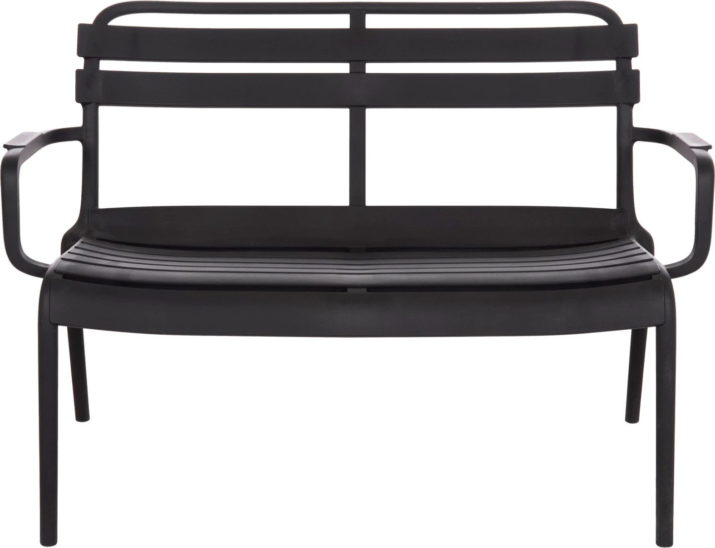 Stol dy vendësh polipropileni, i zi, KORVER FH6332.02, 113x65x76cm