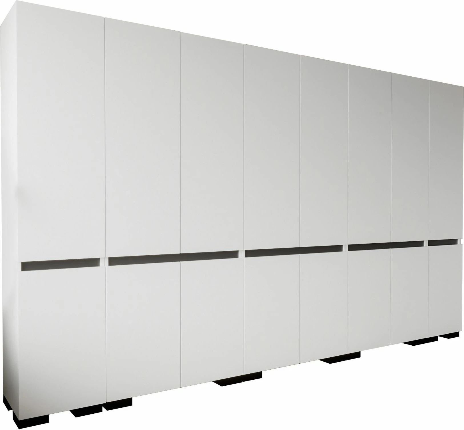 Dollap i madh për rroba, ngjyrë e bardhë dhe antracit, Skye Decor Floransa 360