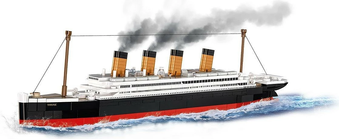 Set blloqesh ndërtimi Cobi Klocki R.M.S. Titanic, 593 pjesë, plastikë