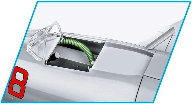 Set blloqesh Cobi Klocki MiG-15 Fagot, 504 pjesë, gri, me figurë piloti