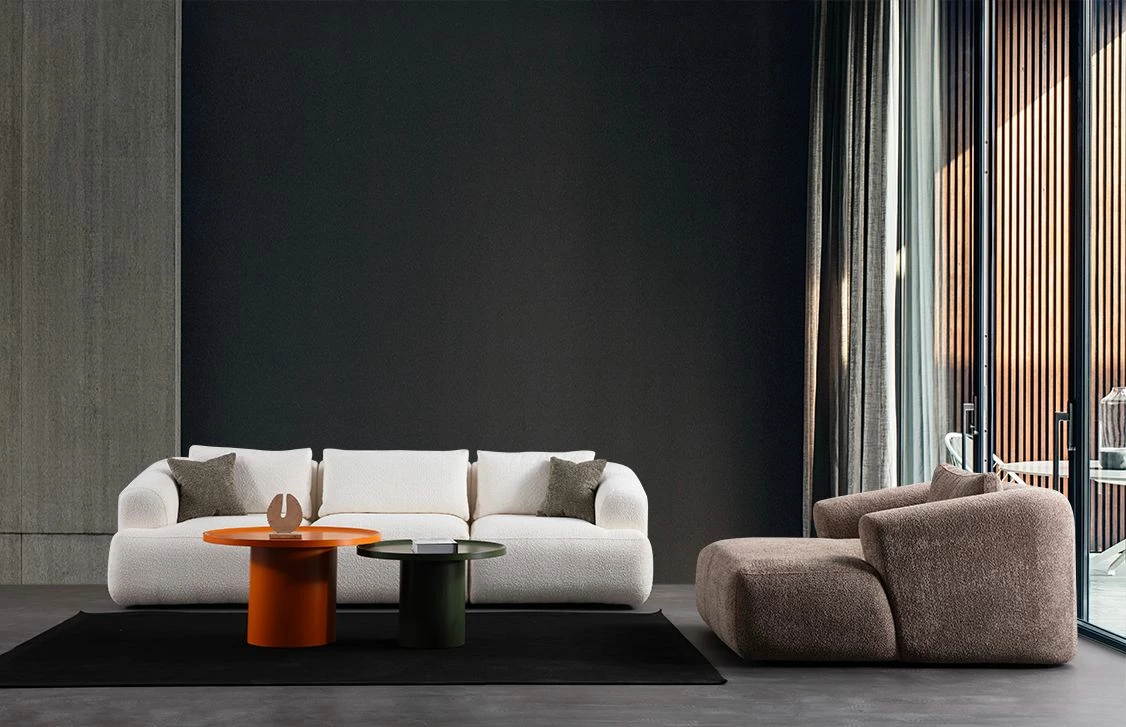 Divan dy ulëshe Atelier del Sofa, Sofia (L1 + 1R), i bardhë