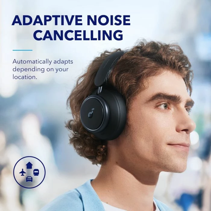 Kufje Anker Soundcore Space Q45 A3040G11 Bluetooth me ANC, Hi-Res LDAC, 65 orë, të zeza