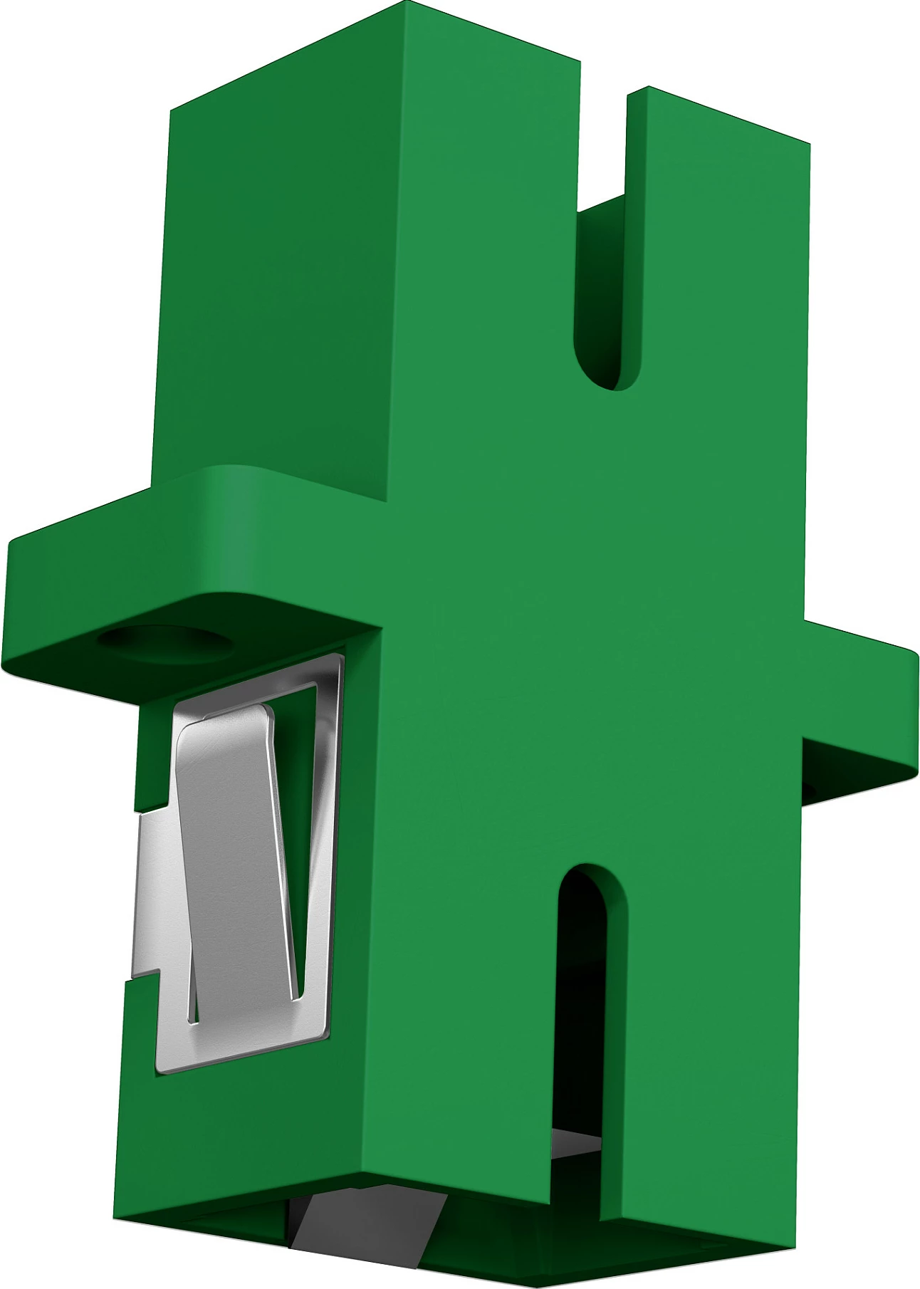 Adapter fibër optike EFB Elektronik SC/APC Simplex OS2, 2 konektorë, me shutter, i gjelbër