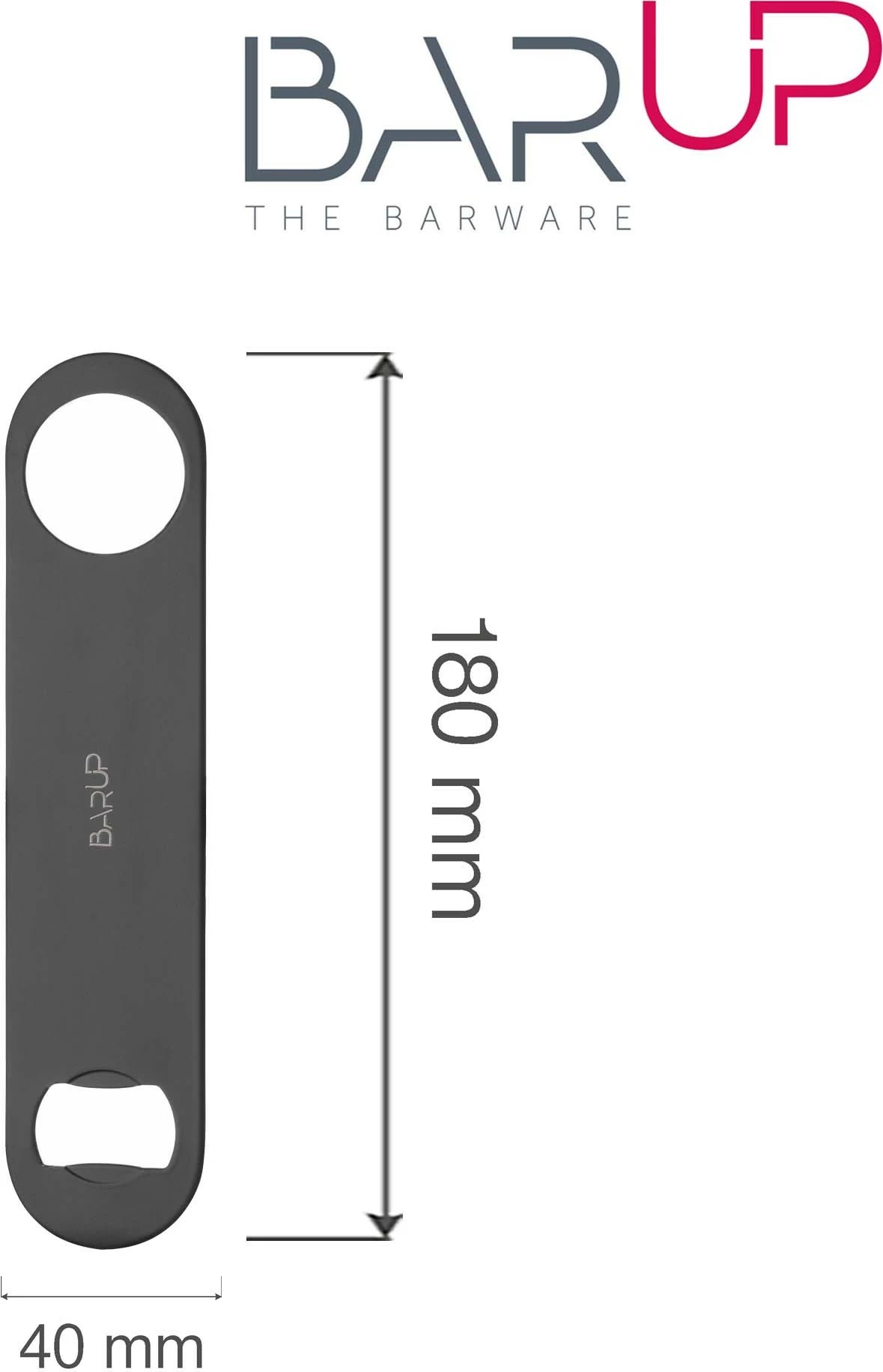 Hapëse shishe bar blade, Bar Up, 180x40x2 mm, e zezë