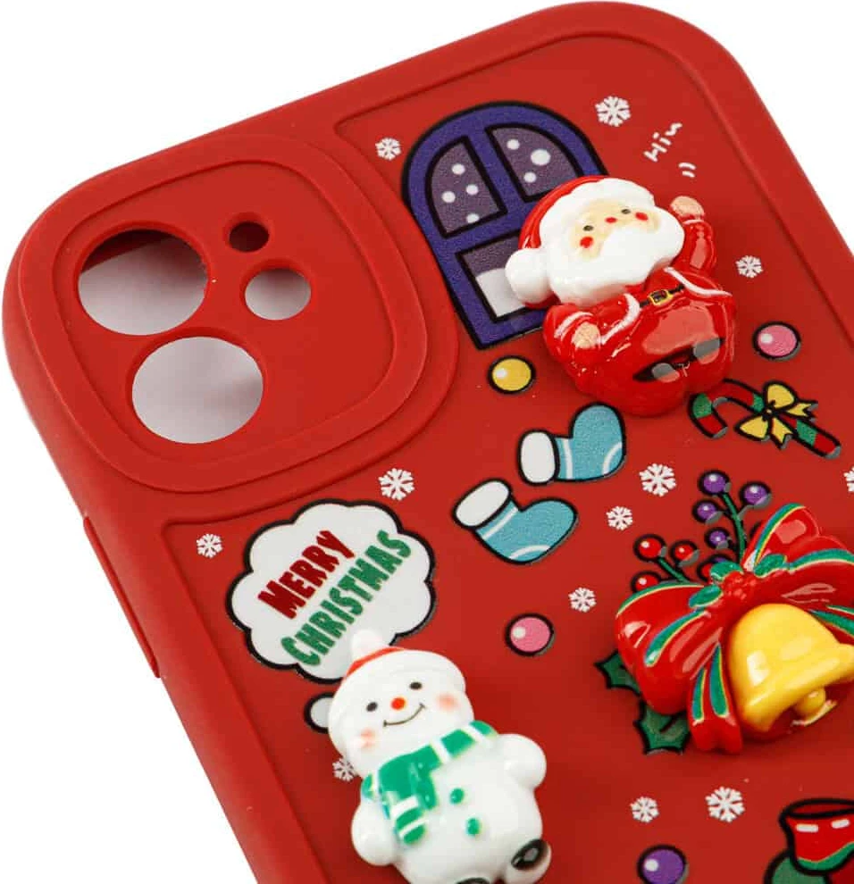 Fotroll për telefon TECH TIME Christmas Edition Cherry Red (IP14PROMAX)