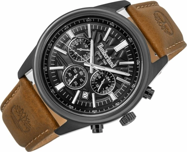 Orë dore për meshkuj Timberland Classic TBL.TDWGF0041205, e zezë/kafe, set me çantë