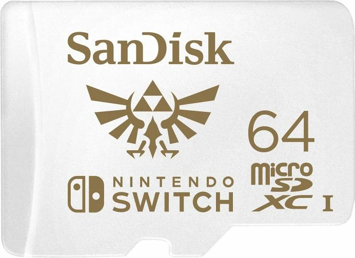 Kartelë memorje microSDXC SanDisk SDSQXAT-064G-GNCZN 64GB, deri 100MB/s lexim, 60MB/s shkrim, U3/C10/A1/UHS-I, për Nintendo Switch, bardhë