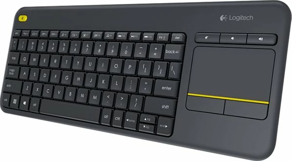 Tastierë wireless me touchpad Logitech K400 Plus, layout HRV-SLV-SRB, e zezë