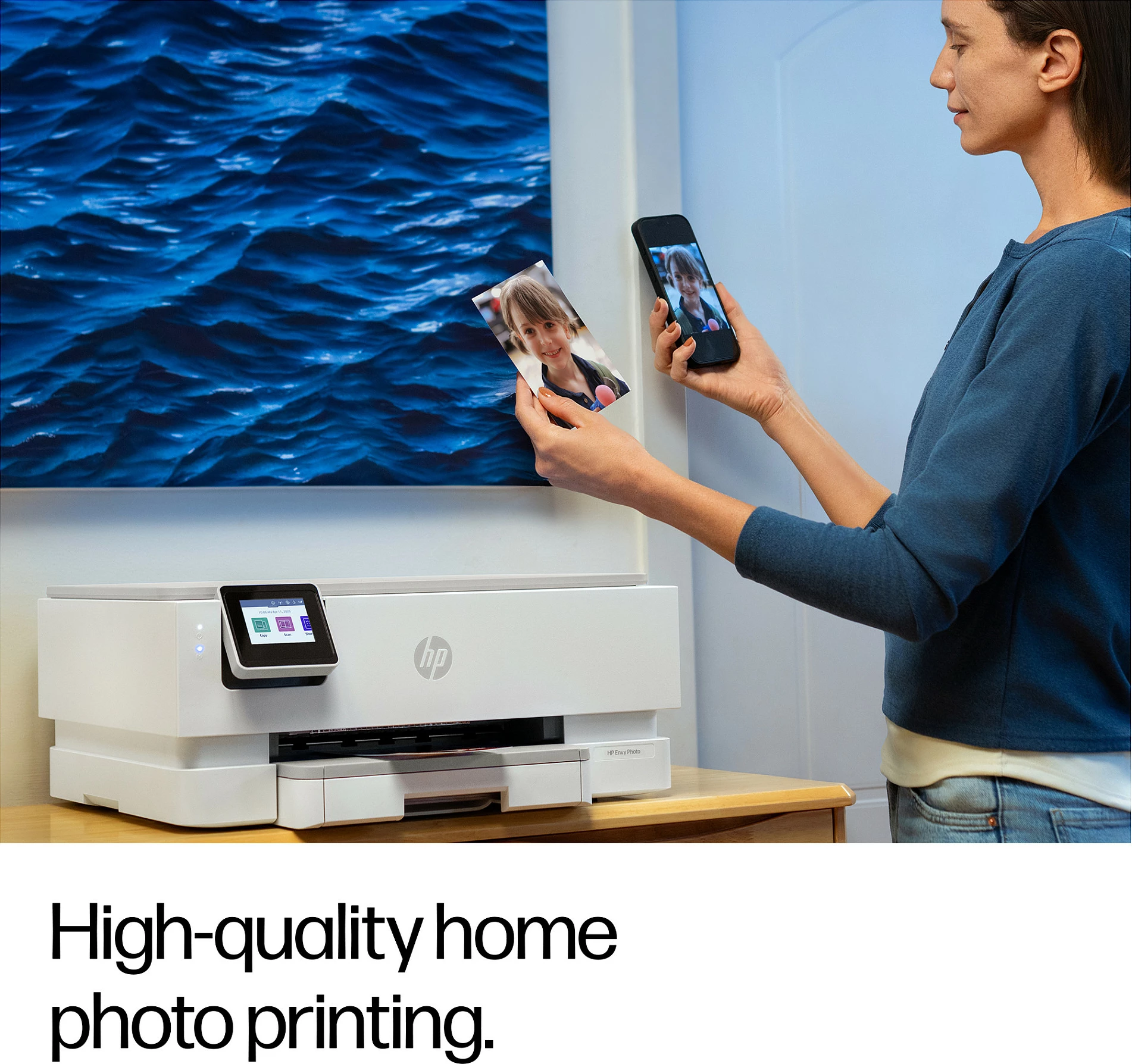 Printer multifunksional HP ENVY Photo 7230, wireless, inkjet me ngjyra, ADF 35 fletë, Light Portobello