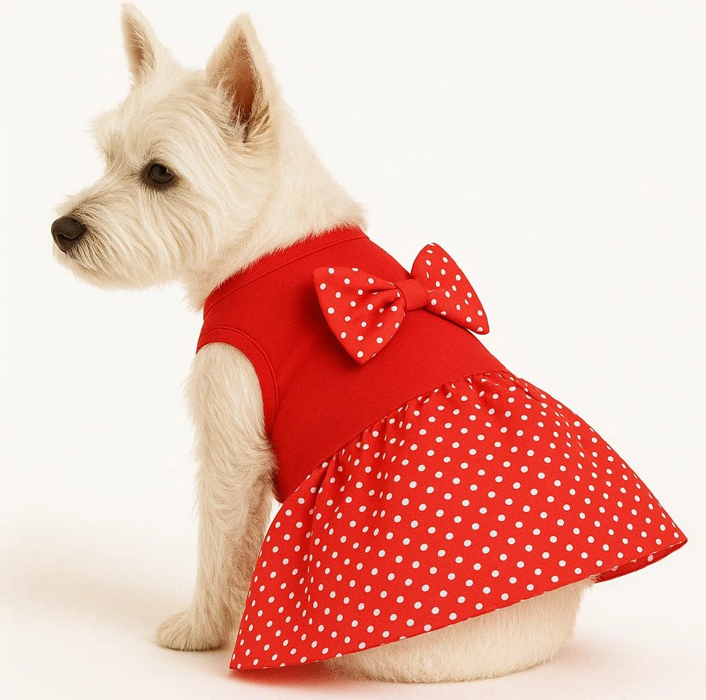 Hudi për qen, ngjyrë e kuqe, Paws & Whiskers, Reddresses