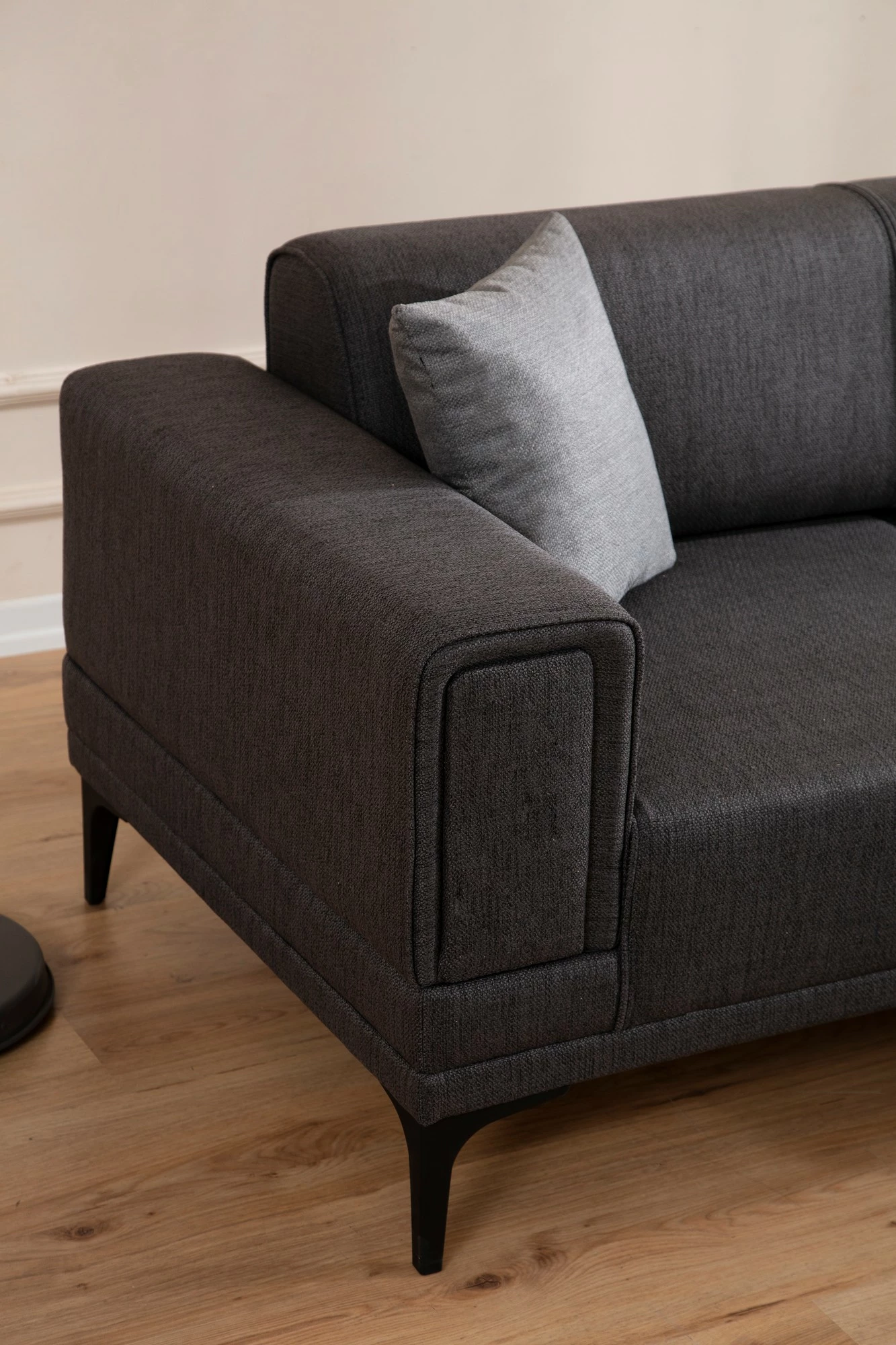 Kënd divan-krevat Atelier del Sofa, Horizon, kënd i djathtë, ngjyrë gri e errët