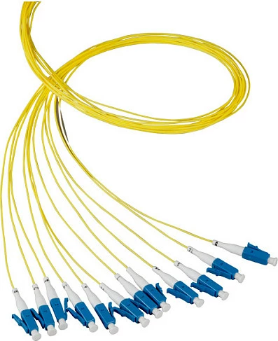 Pigtail fibër optike EFB Elektronik, LC/APC OS2 G652D, 2m, 8x LC, LSZH, e verdhë
