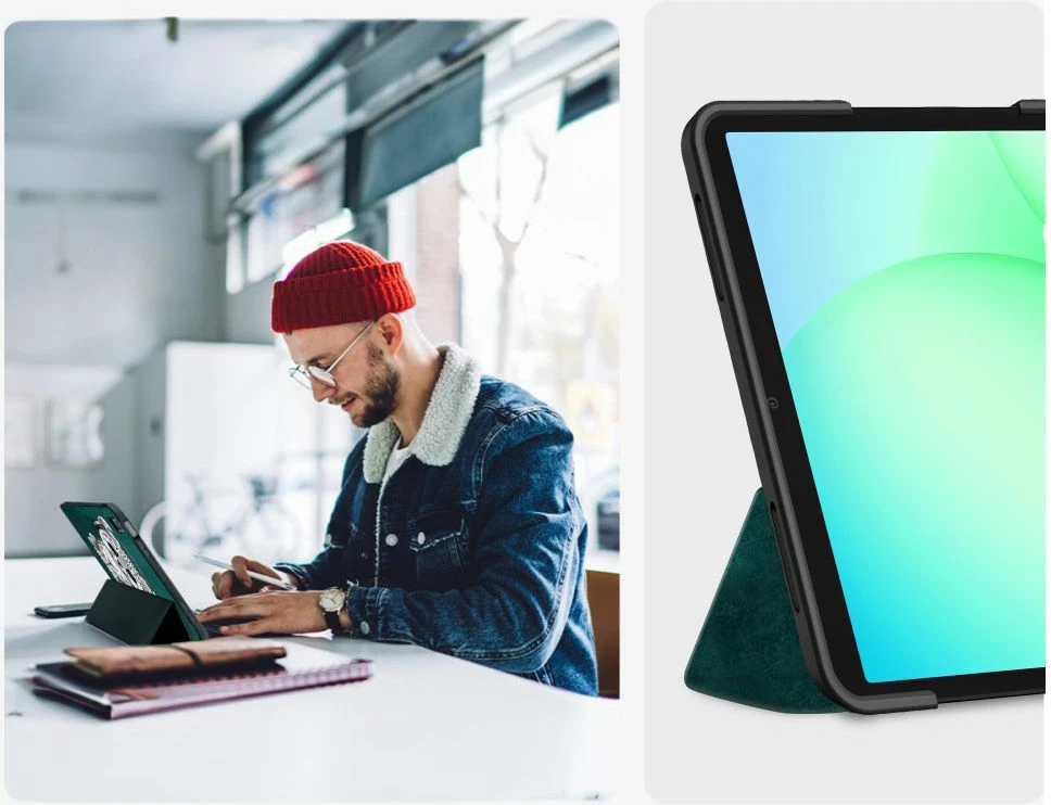 Mbështjellës Tech-Protect SmartCase për Samsung Galaxy Tab A9+ / A11+ Plus 11.0 (X210/X215/X216/X230/X235/X236), i gjelbër, 1 copë
