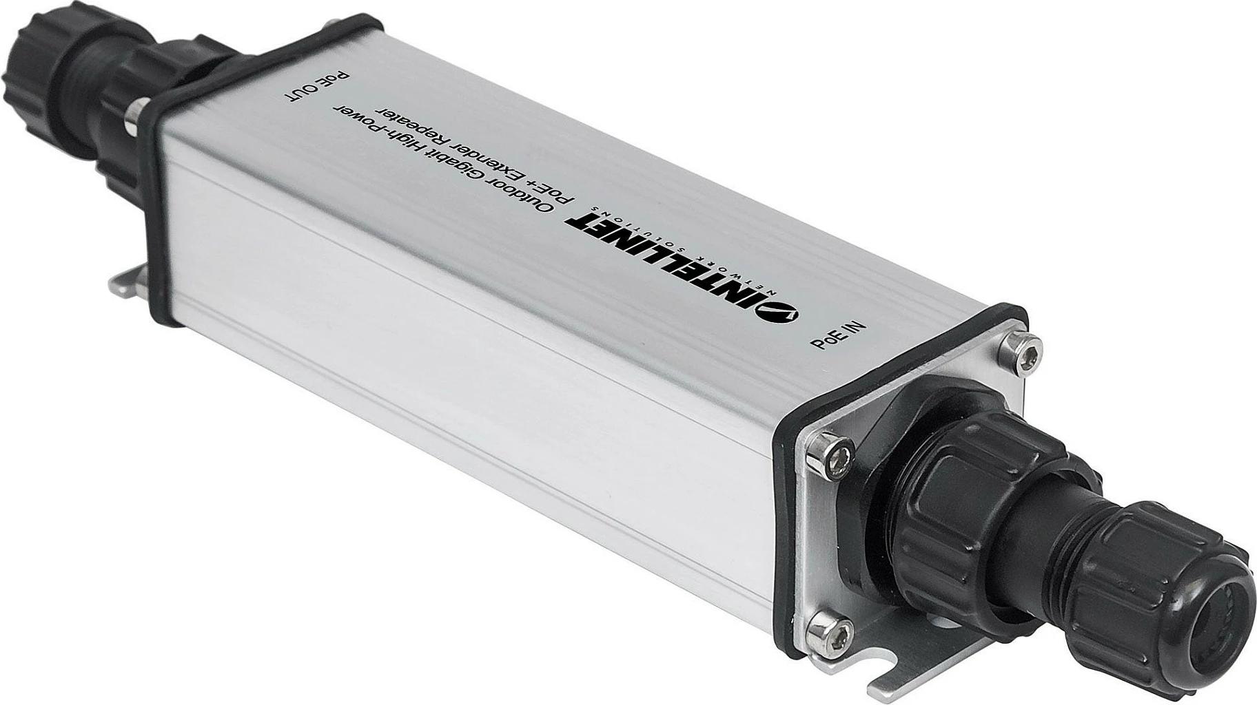 Zgjatues PoE+ Intellinet, Outdoor, Gigabit, High Power deri 100m, Zi/Gri